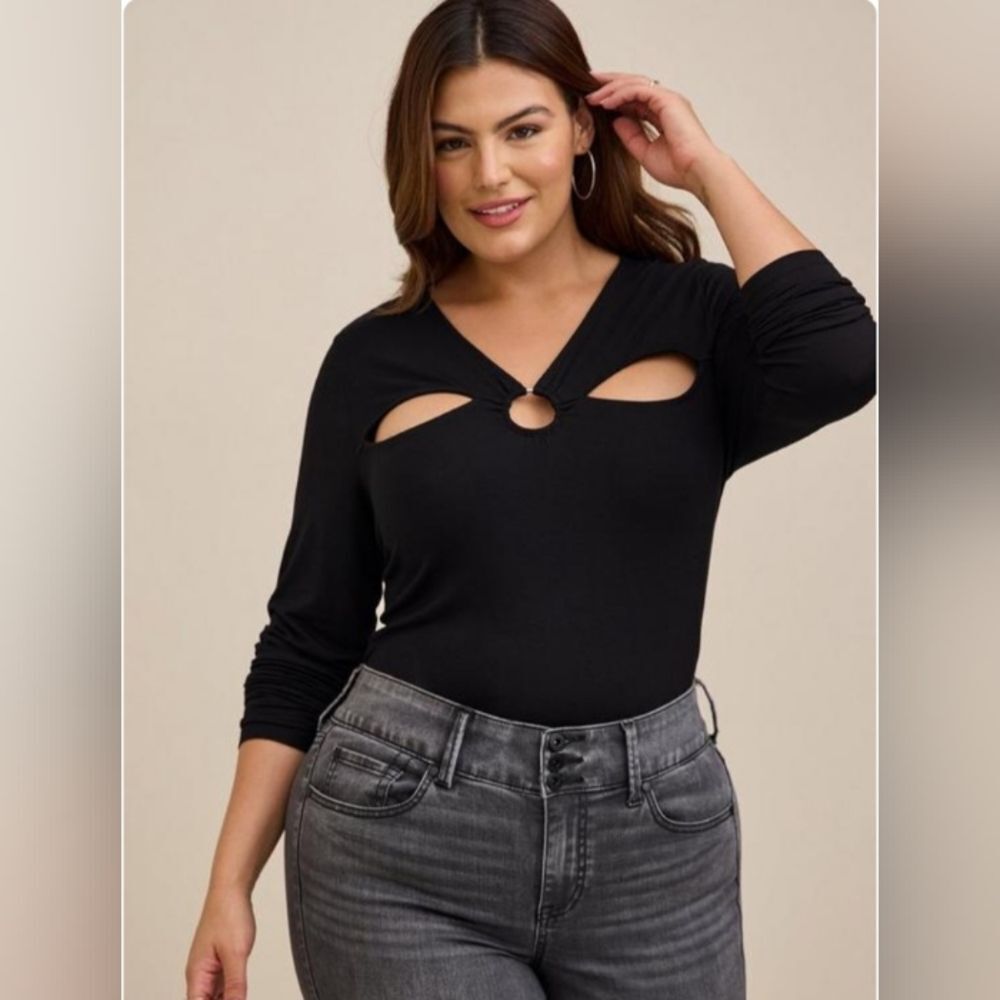 Torrid Cutout Long-Sleeve Top